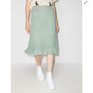 Reformation Jude ruffle-hem midi skirt NWOT